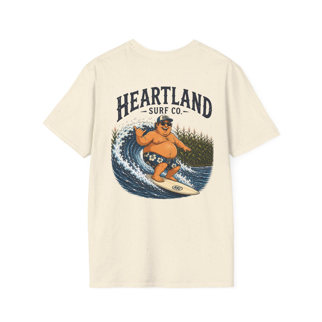 Heartland Surf Co. Fat Guy Surfing T-Shirt
