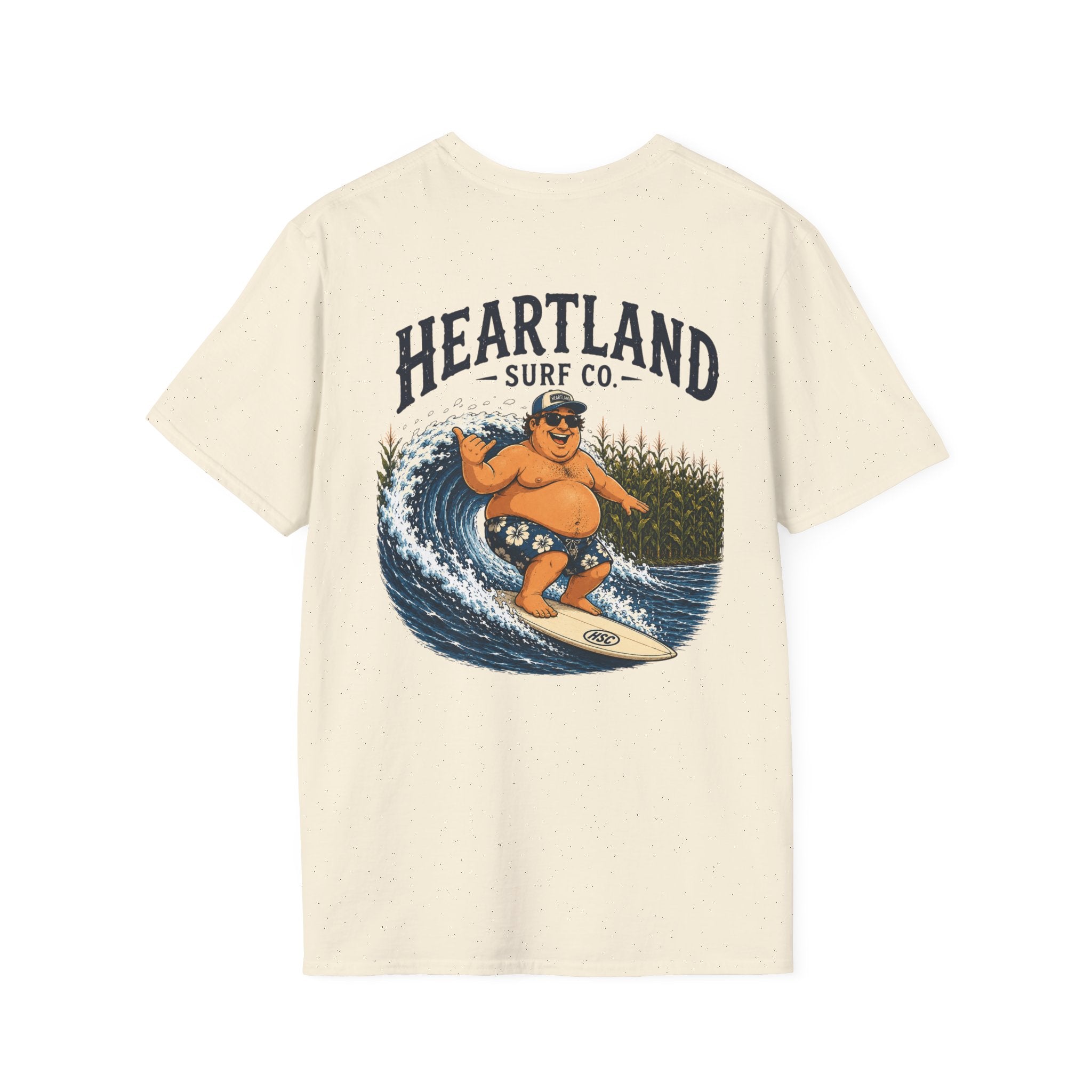 Heartland Surf Co. Fat Guy Surfing T-Shirt