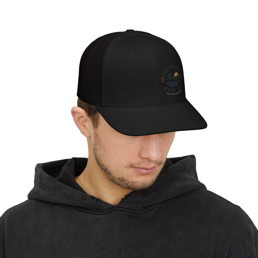 Sunset Surf Trucker Cap — Retro Beach Snapback Hat