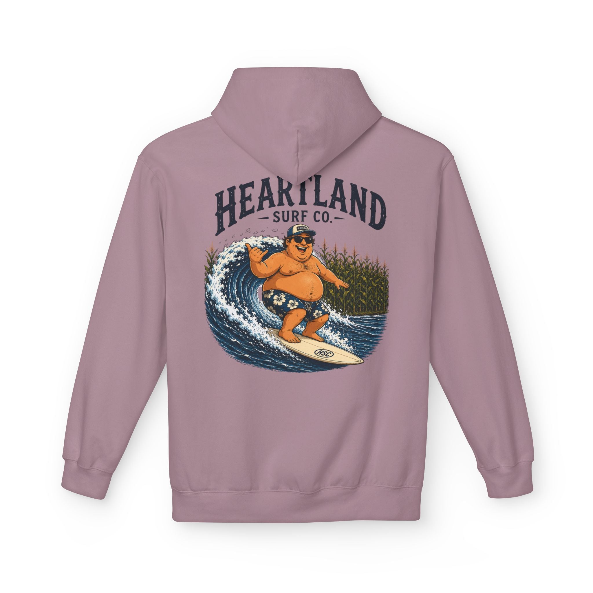 Heartland Surf Co. Fat Guy Surfing- Hoodie
