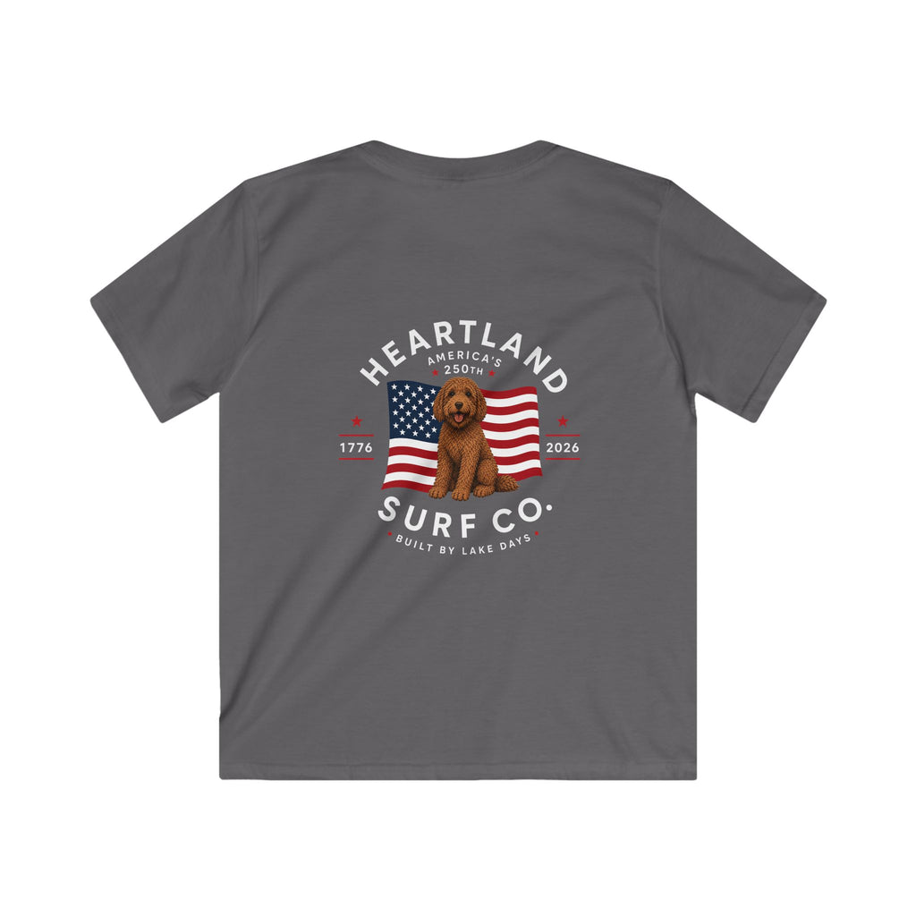 Kids Heartland Surf Co. Dog Days 250th Anniversary T-Shirt