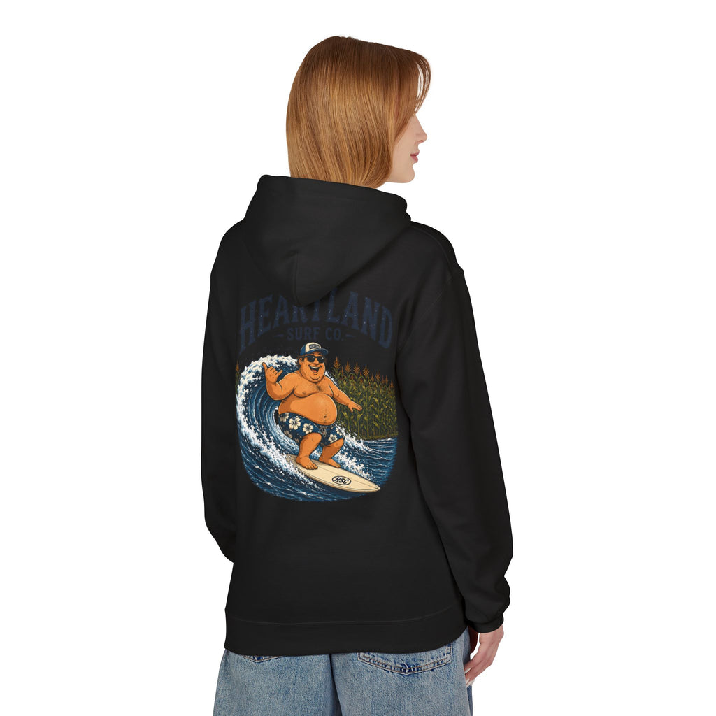 Heartland Surf Co. Fat Guy Surfing- Hoodie