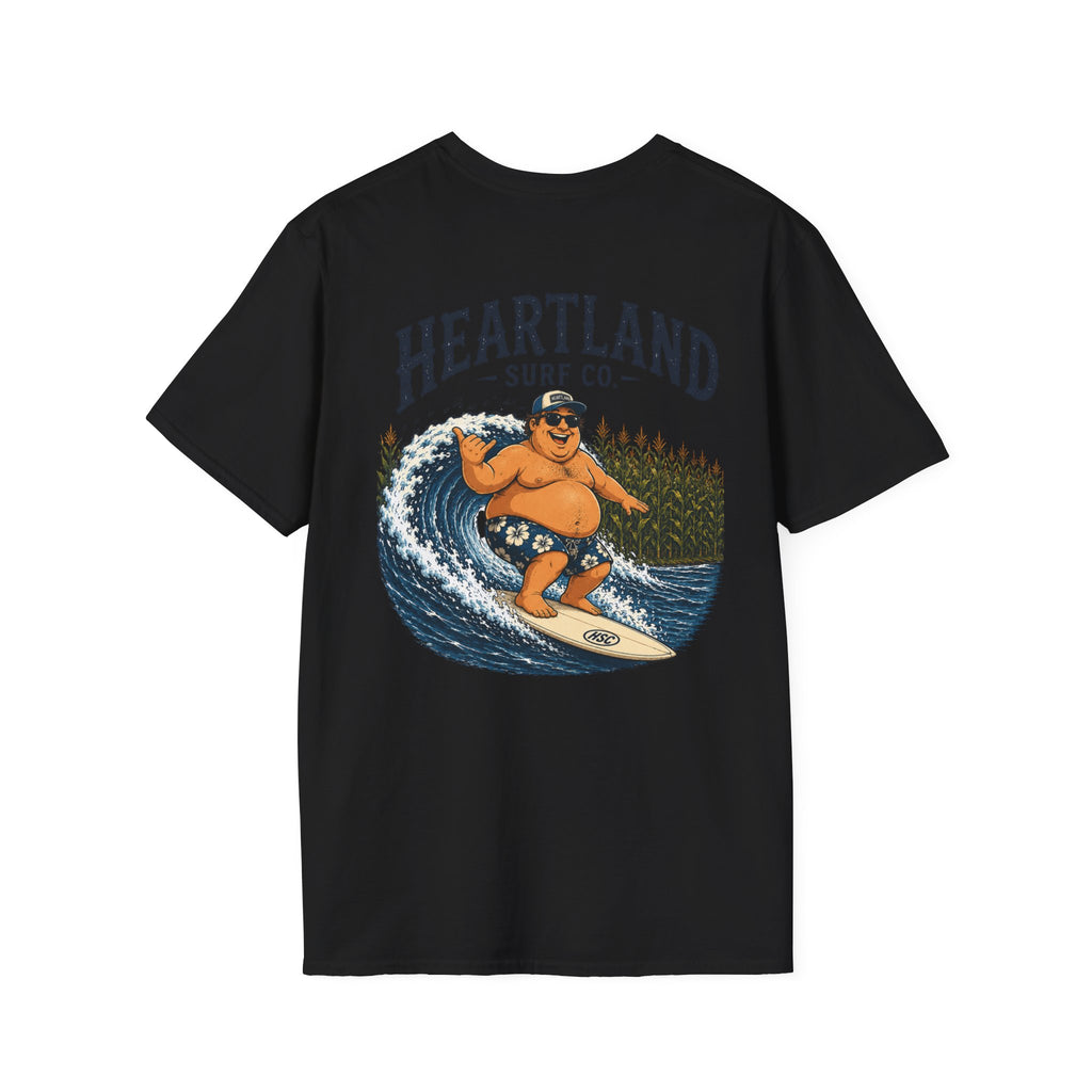 Heartland Surf Co. Fat Guy Surfing T-Shirt