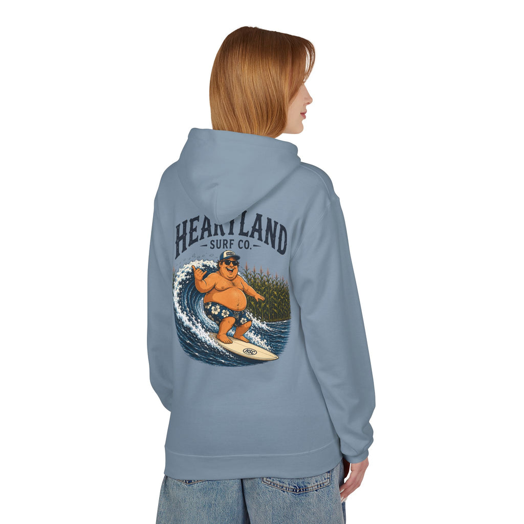 Heartland Surf Co. Fat Guy Surfing- Hoodie