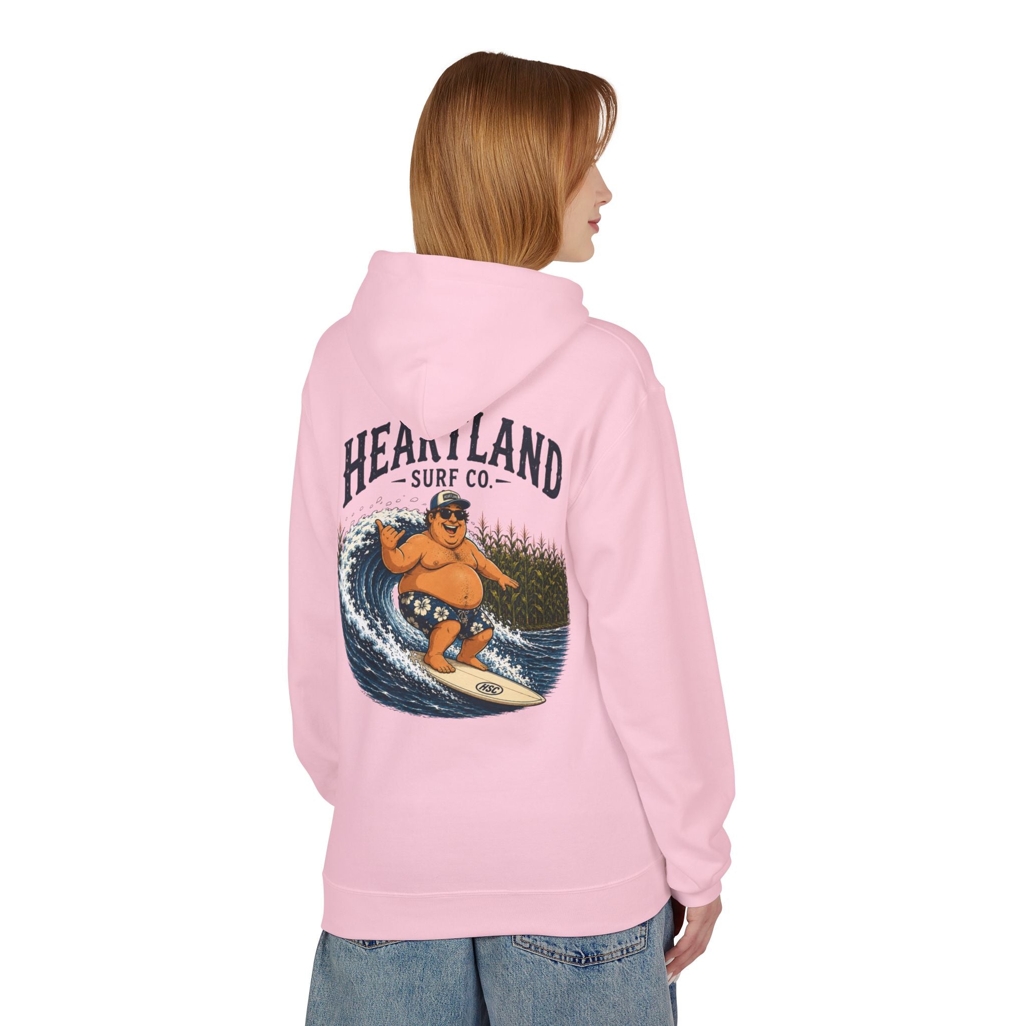 Heartland Surf Co. Fat Guy Surfing- Hoodie