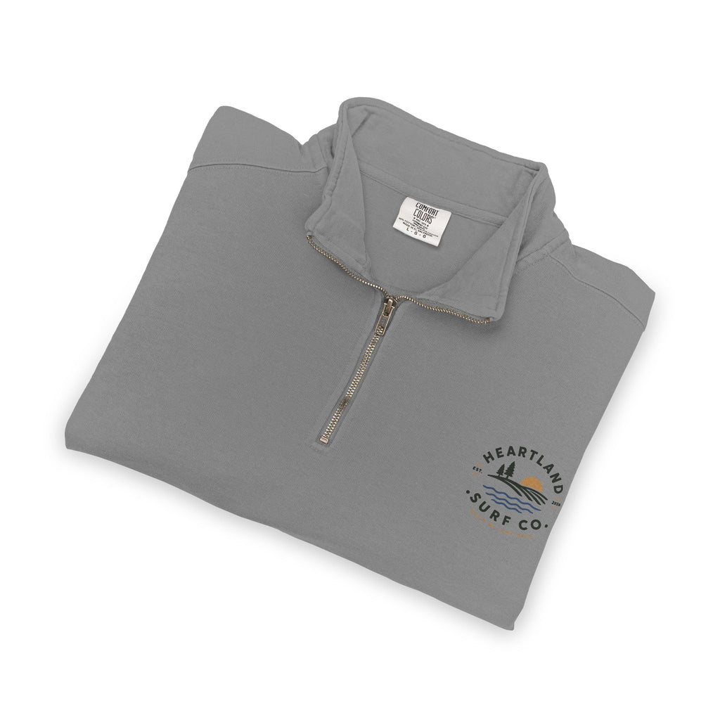 Quarter-Zip Sweatshirt — Heartland Surf Co. Logo Chest Pullover
