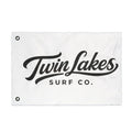 Twin Lakes Surf Co. Double-Sided Flag — Coastal Beach House Outdoor Banner