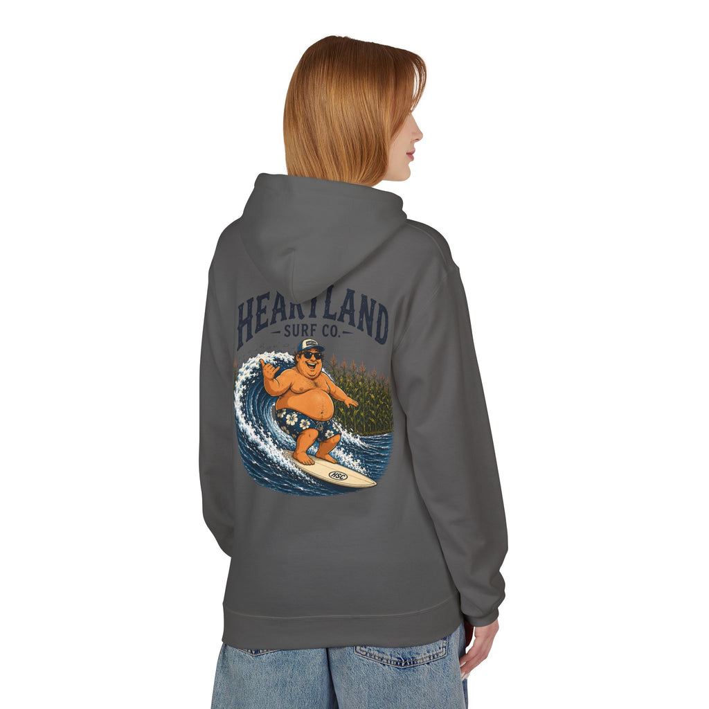 Heartland Surf Co. Fat Guy Surfing- Hoodie