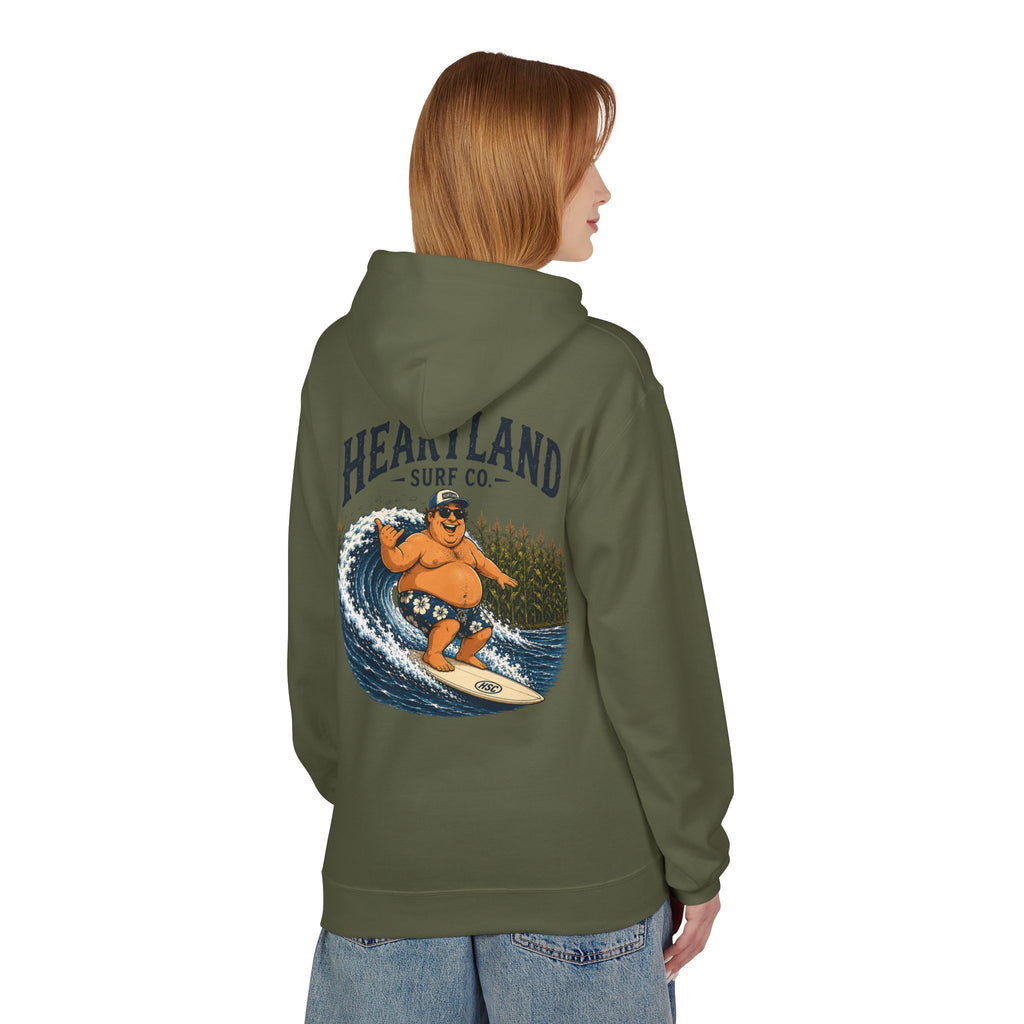Heartland Surf Co. Fat Guy Surfing- Hoodie