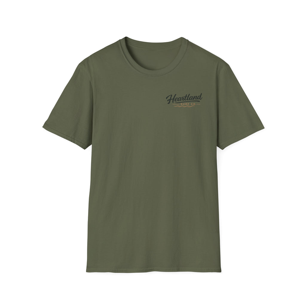 Heartland Surf Co. Fat Guy Surfing T-Shirt