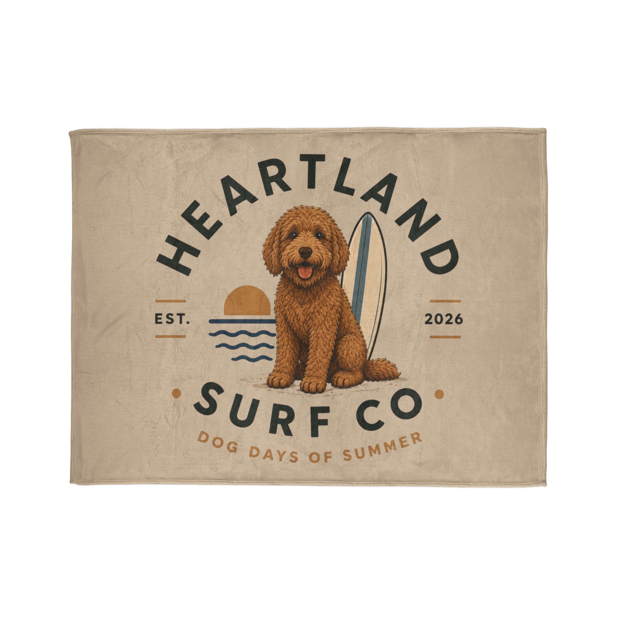 Heartland Surf Co Blanket — Dog Days of Summer Plush Throw
