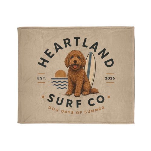 Heartland Surf Co Blanket — Dog Days of Summer Plush Throw