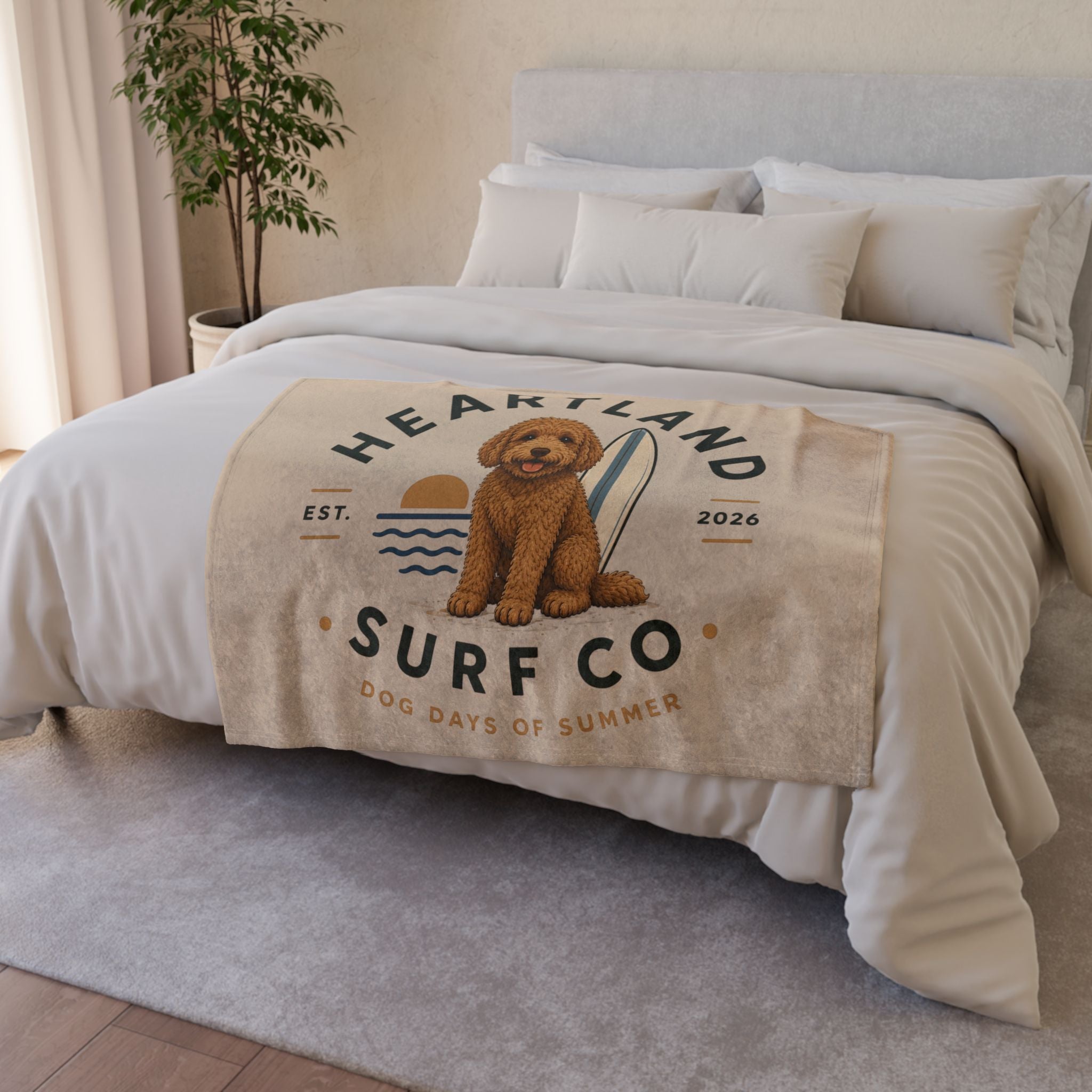 Heartland Surf Co Blanket — Dog Days of Summer Plush Throw
