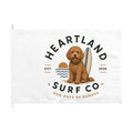 Heartland Surf Co. Dog Days Flag — Double-Sided Surf Dog Beach Banner