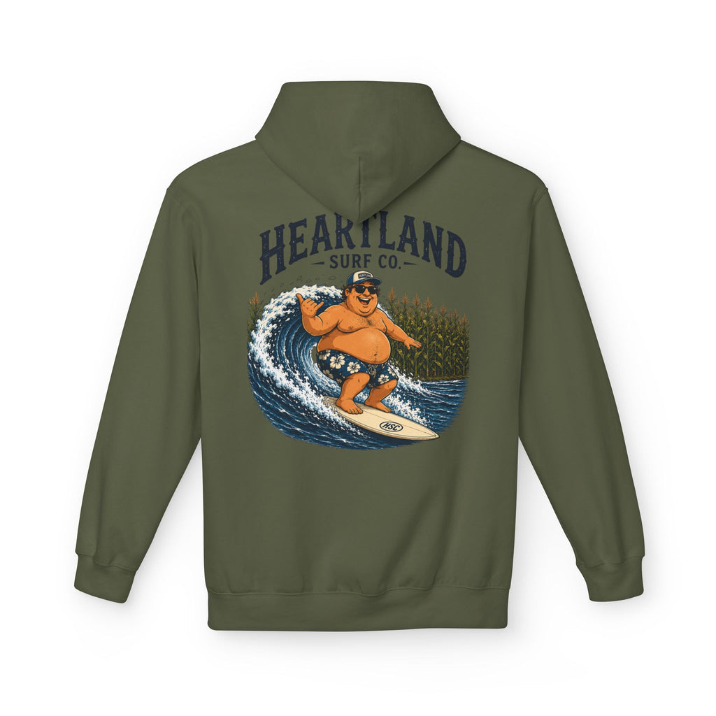 Heartland Surf Co. Fat Guy Surfing- Hoodie