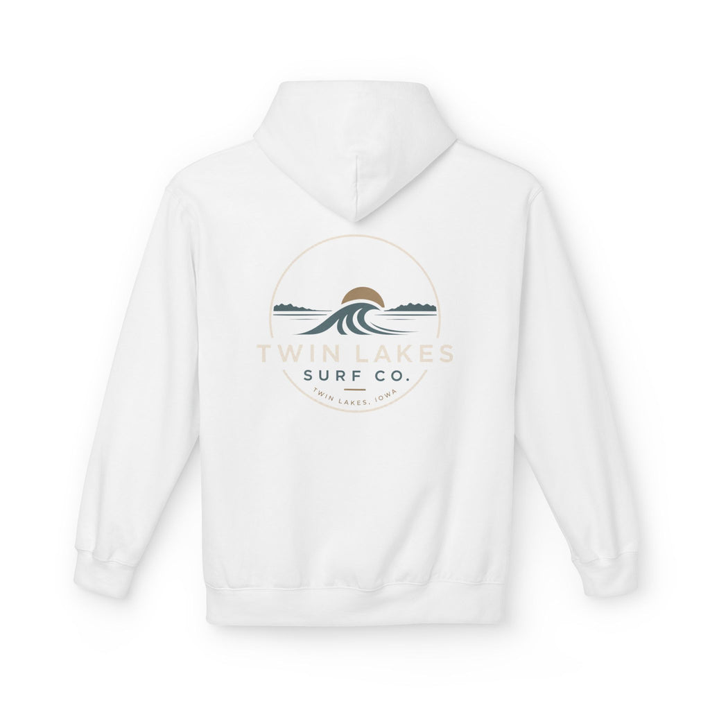 Twin Lakes Surf Co. Hoodie — Vintage Wave Logo Pullover