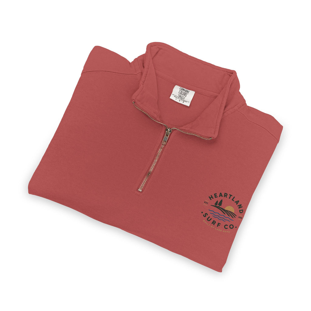 Quarter-Zip Sweatshirt — Heartland Surf Co. Logo Chest Pullover