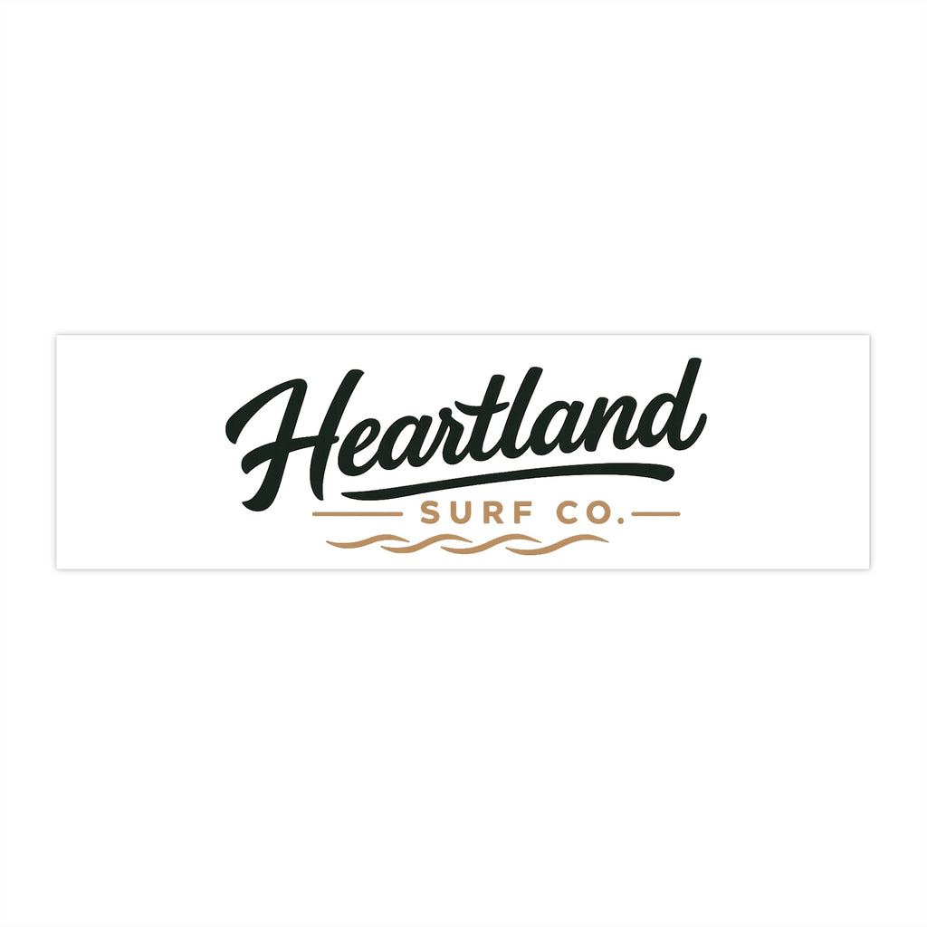 Heartland Surf Co. Bumper Sticker – Retro Surf Logo Car Decal