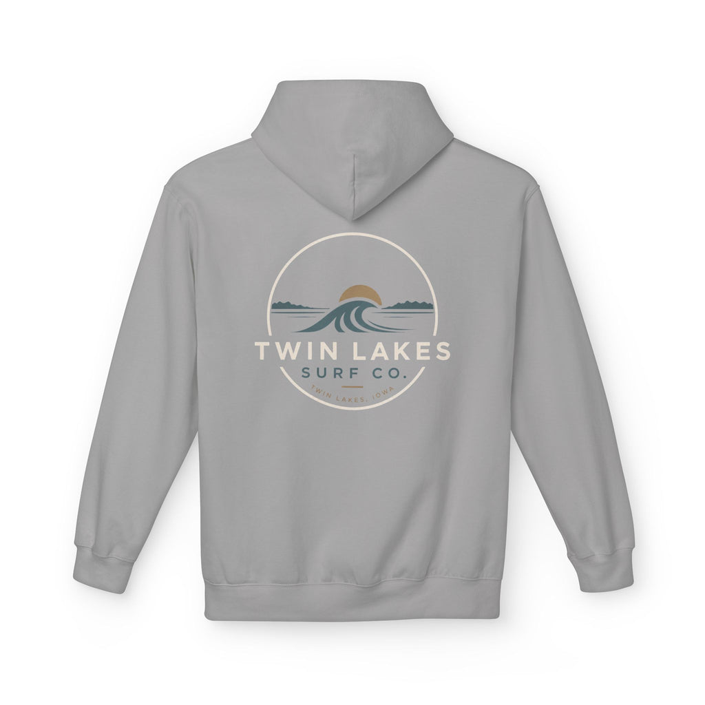 Twin Lakes Surf Co. Hoodie — Vintage Wave Logo Pullover