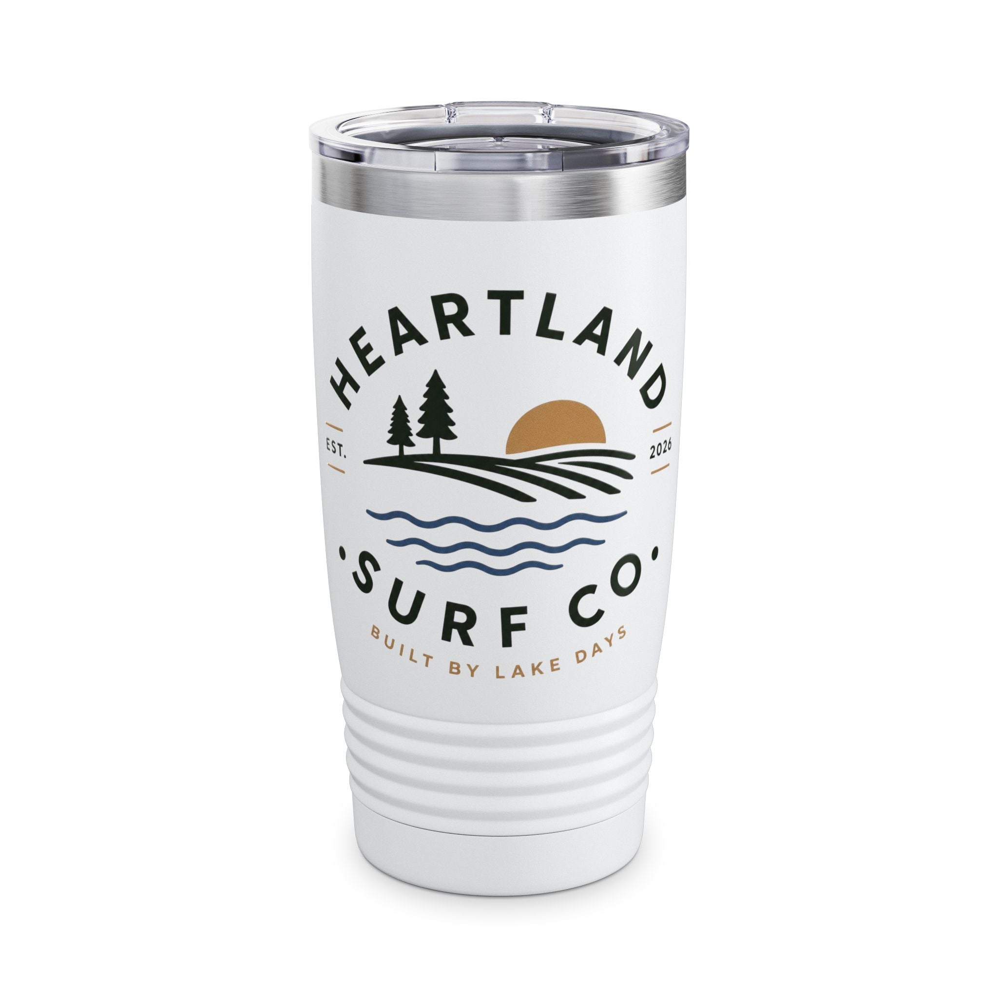 Heartland Surf Co. 20oz Ringneck Tumbler – Insulated Lake & Sunset Travel Mug