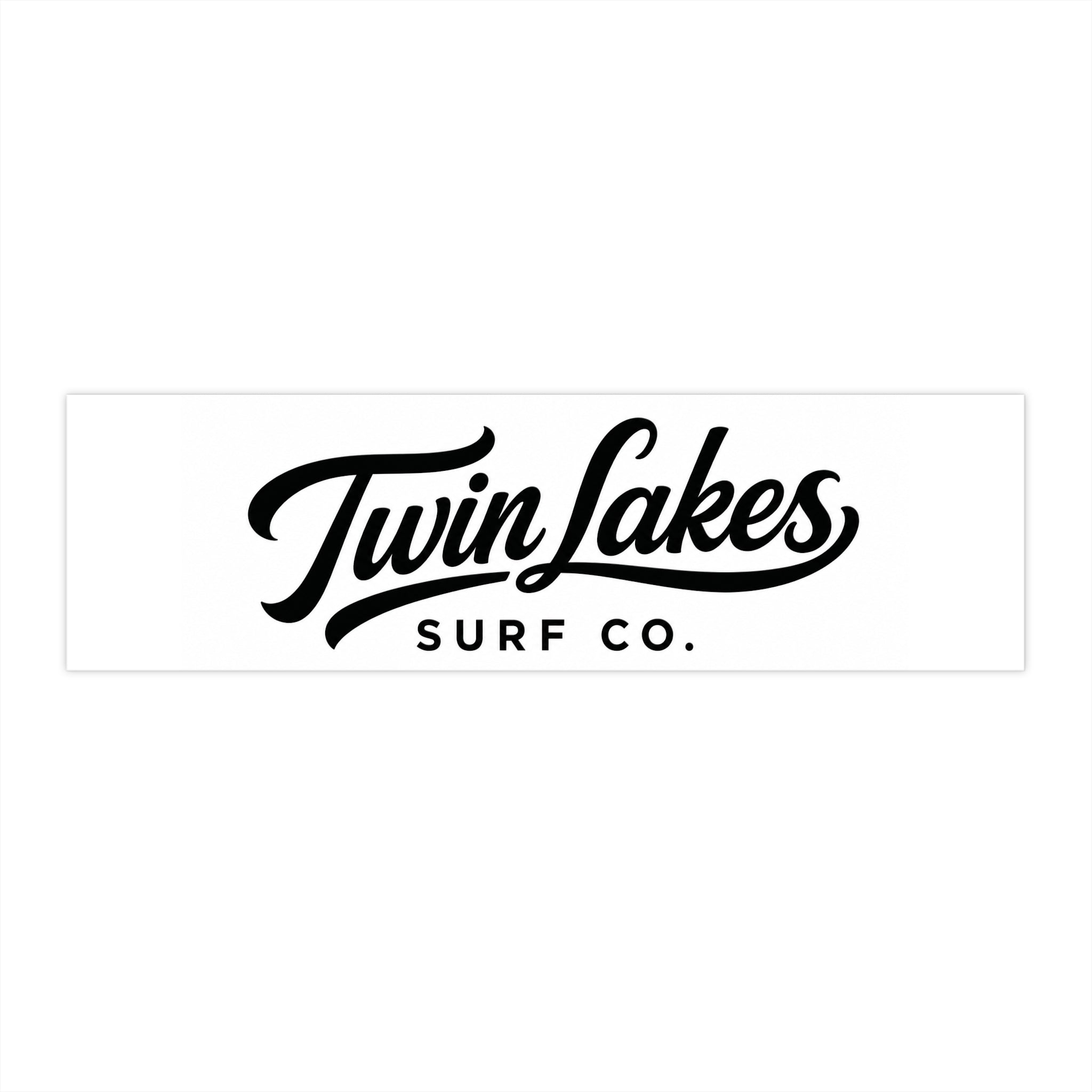 Twin Lakes Surf Co. Bumper Sticker — Retro Surf Logo Decal