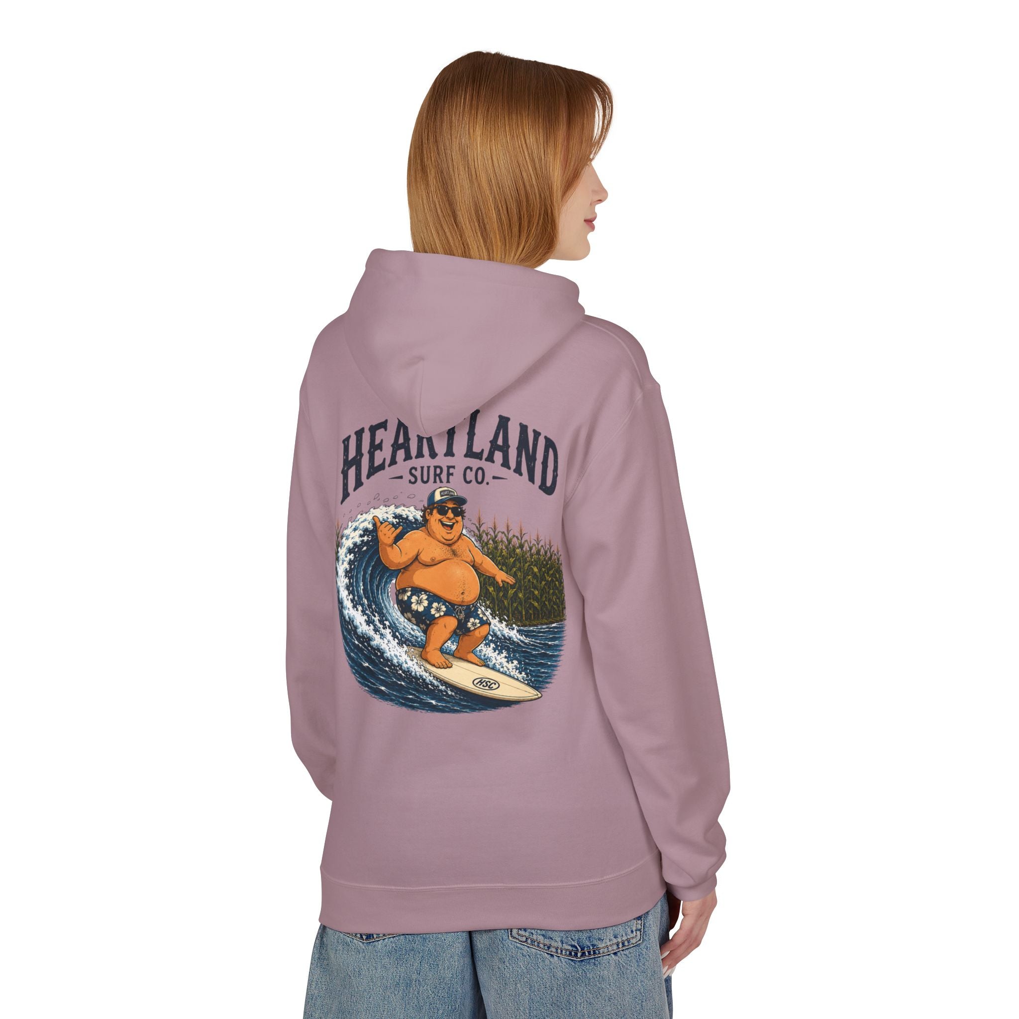 Heartland Surf Co. Fat Guy Surfing- Hoodie