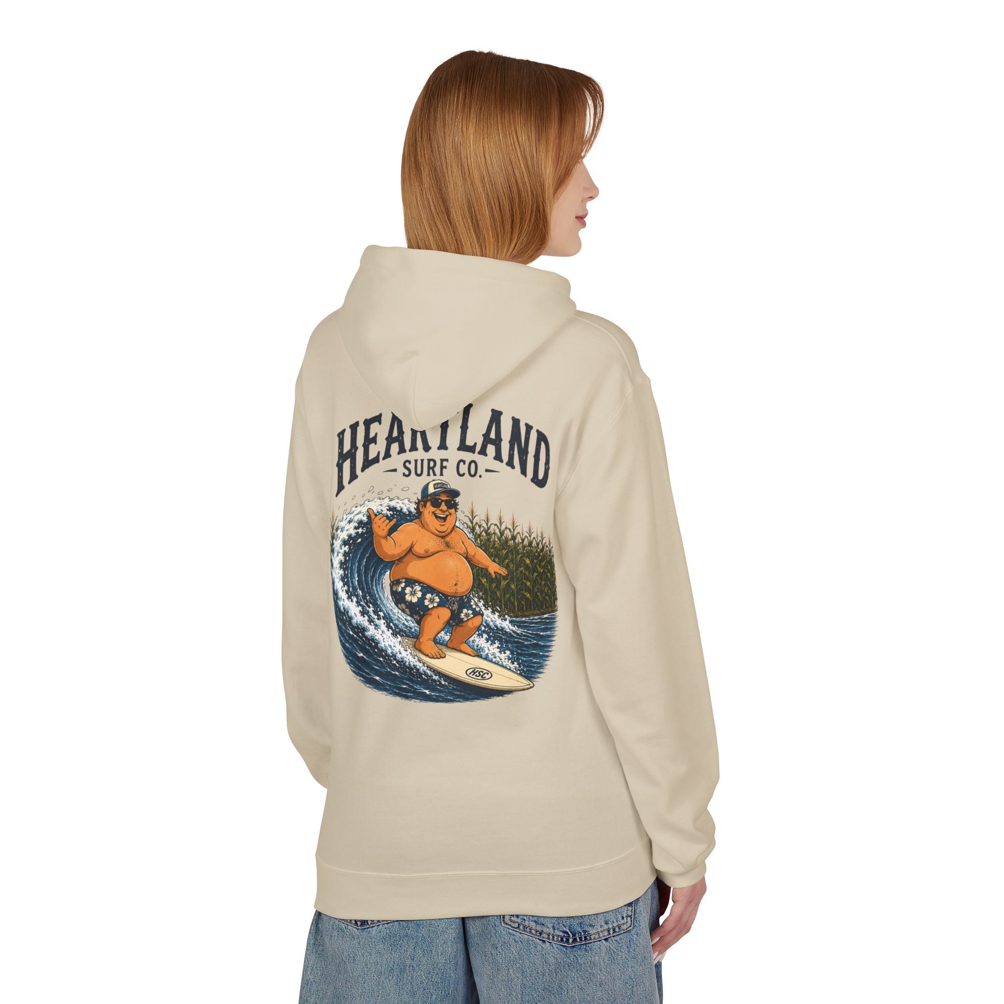Heartland Surf Co. Fat Guy Surfing- Hoodie