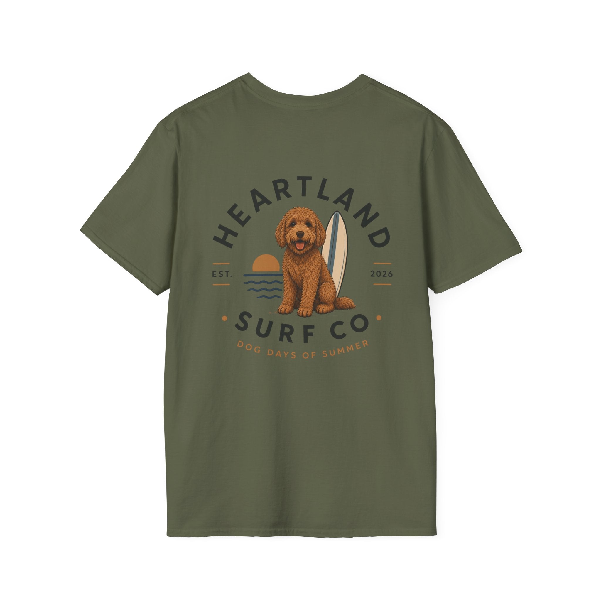 Heartland Surf Co. Dog Surf Tee — "Dog Days of Summer"
