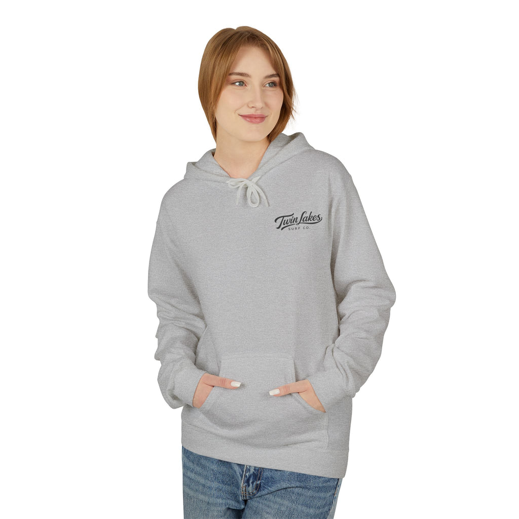Twin Lakes Surf Co. Hoodie — Vintage Wave Logo Pullover