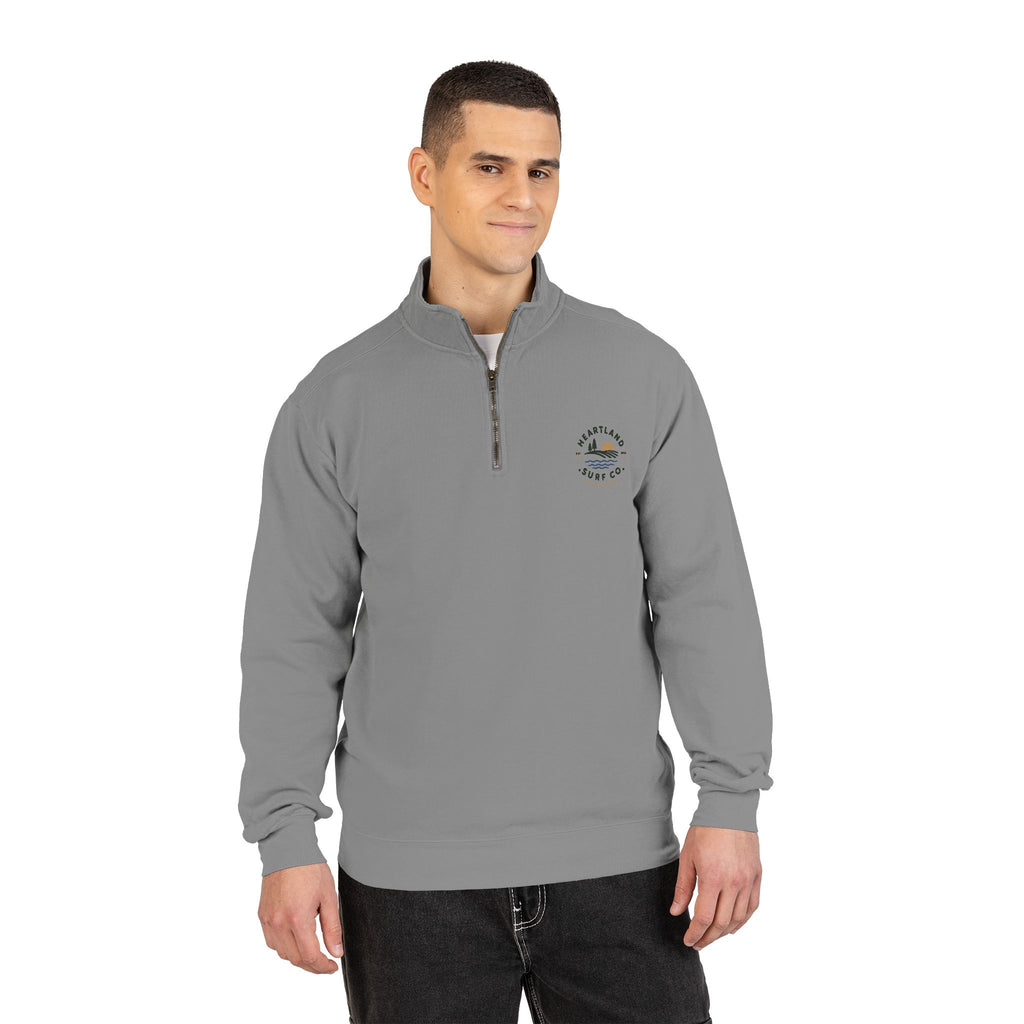 Quarter-Zip Sweatshirt — Heartland Surf Co. Logo Chest Pullover