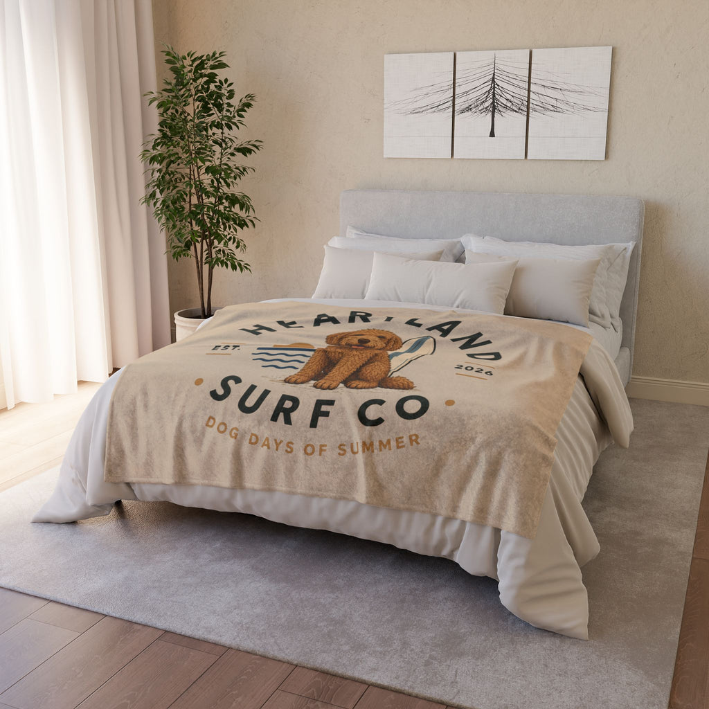 Heartland Surf Co Blanket — Dog Days of Summer Plush Throw