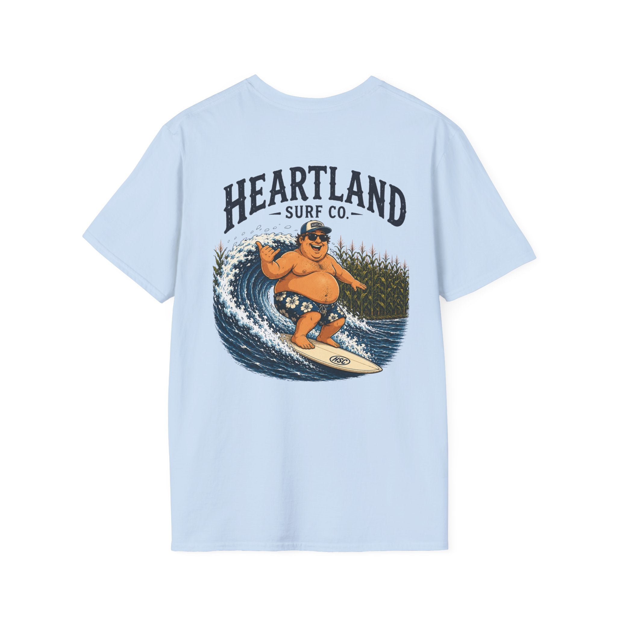 Heartland Surf Co. Fat Guy Surfing T-Shirt