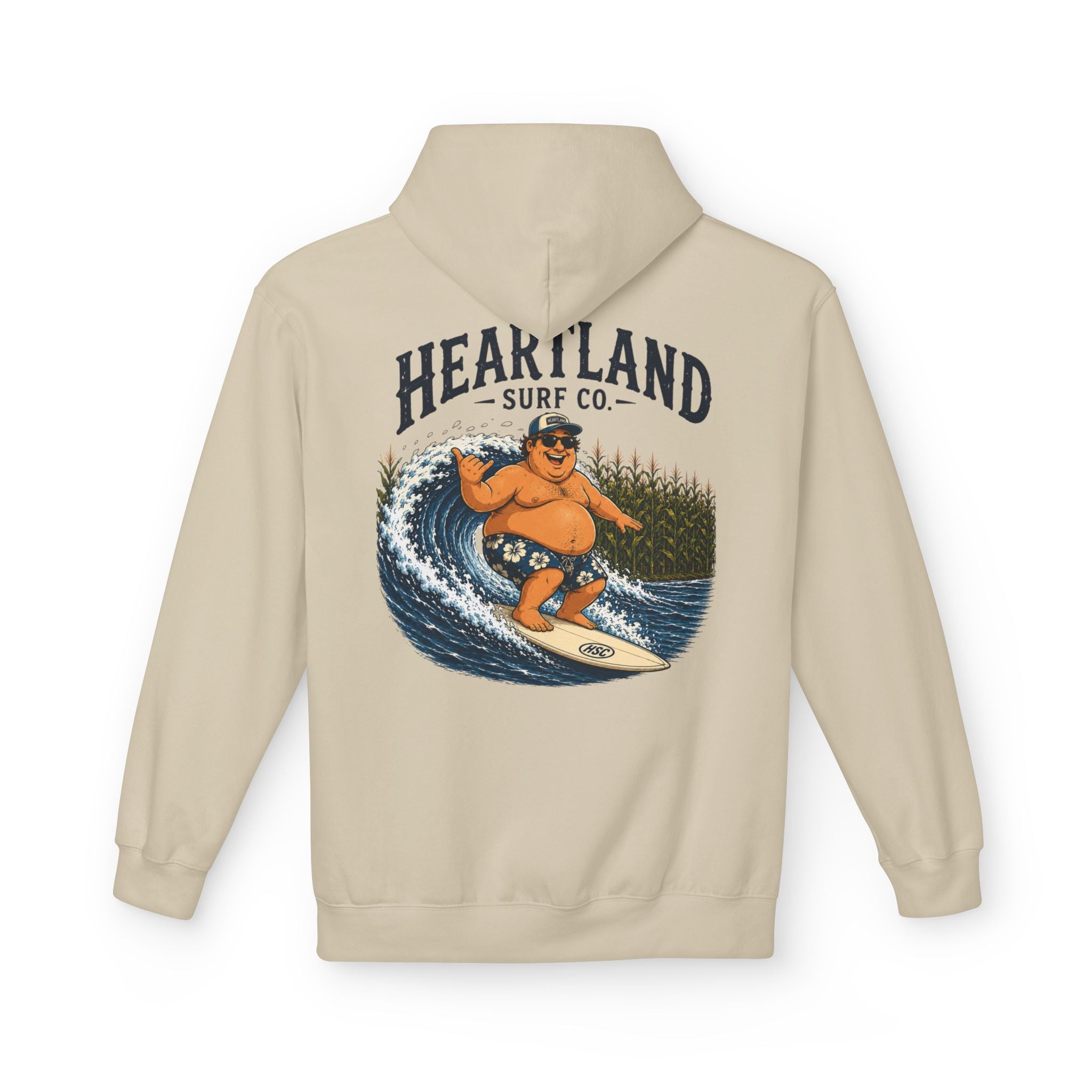 Heartland Surf Co. Fat Guy Surfing- Hoodie