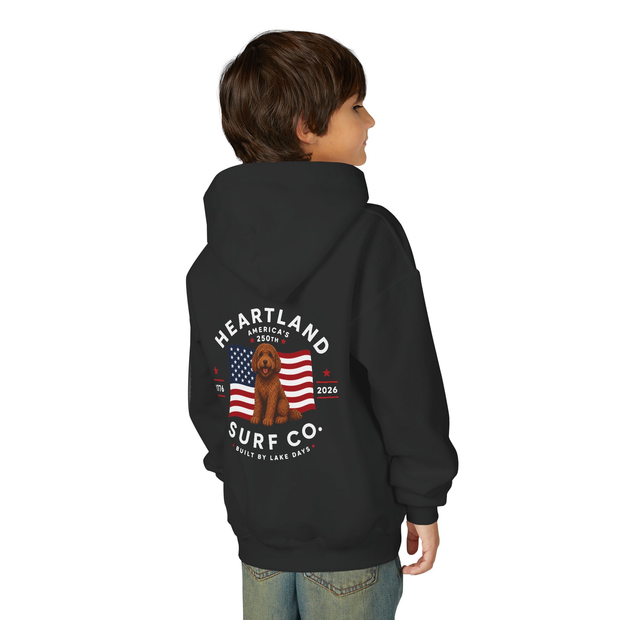 Youth Hoodie — Heartland Surf Co. Dog Days 250th Anniversary
