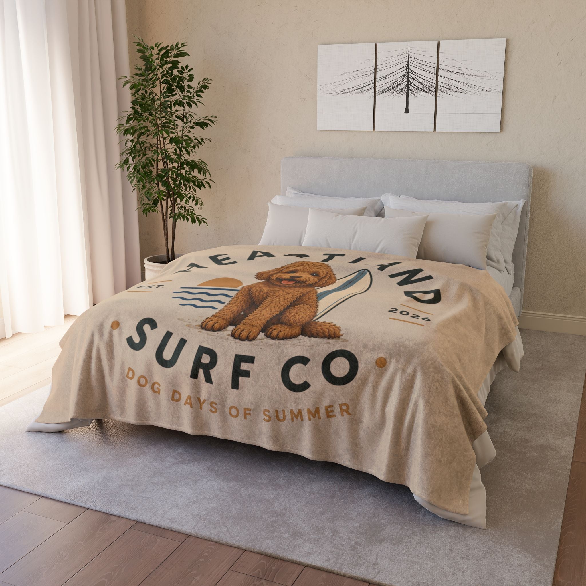 Heartland Surf Co Blanket — Dog Days of Summer Plush Throw