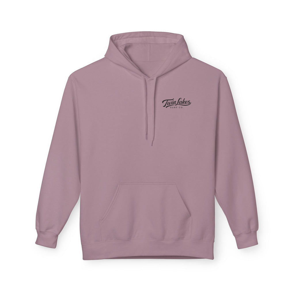 Twin Lakes Surf Co. Hoodie — Vintage Wave Logo Pullover